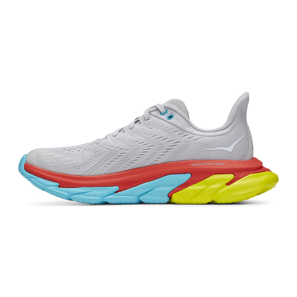 Medial side of the right shoe from a pair of men's Hoka Clifton Edge (6901682110626)