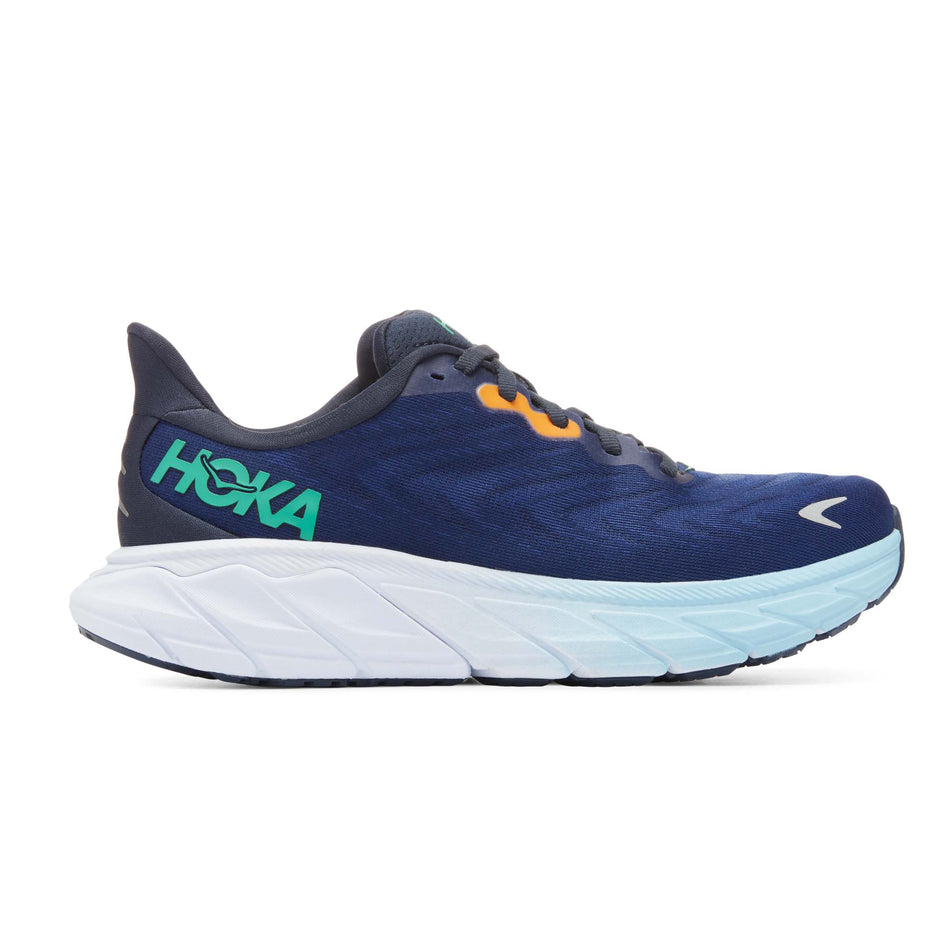 Lateral view of women's hoka arahi 6 running shoes (7483032502434)