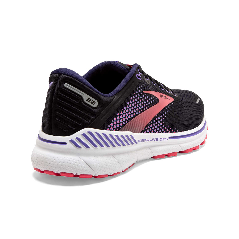 Posterior view of women's brooks adrenaline gts 22 1d running shoes (7231641649314)