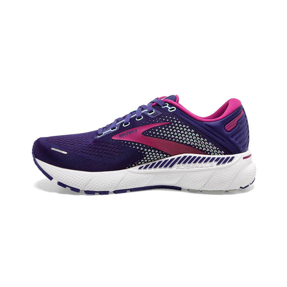 Medial view of women's brooks adrenaline gts 22 running shoes (7230039818402)