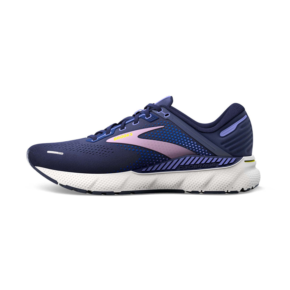 Right shoe medial view of Brooks Women's Adrenaline GTS 22 1D Running Shoes in blue (7709870850210)