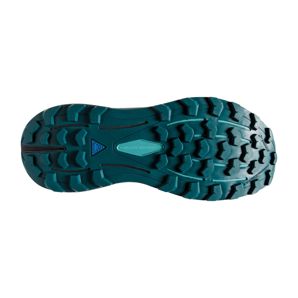 Outsole view of women's brooks cascadia 16 running shoes (7231648923810)