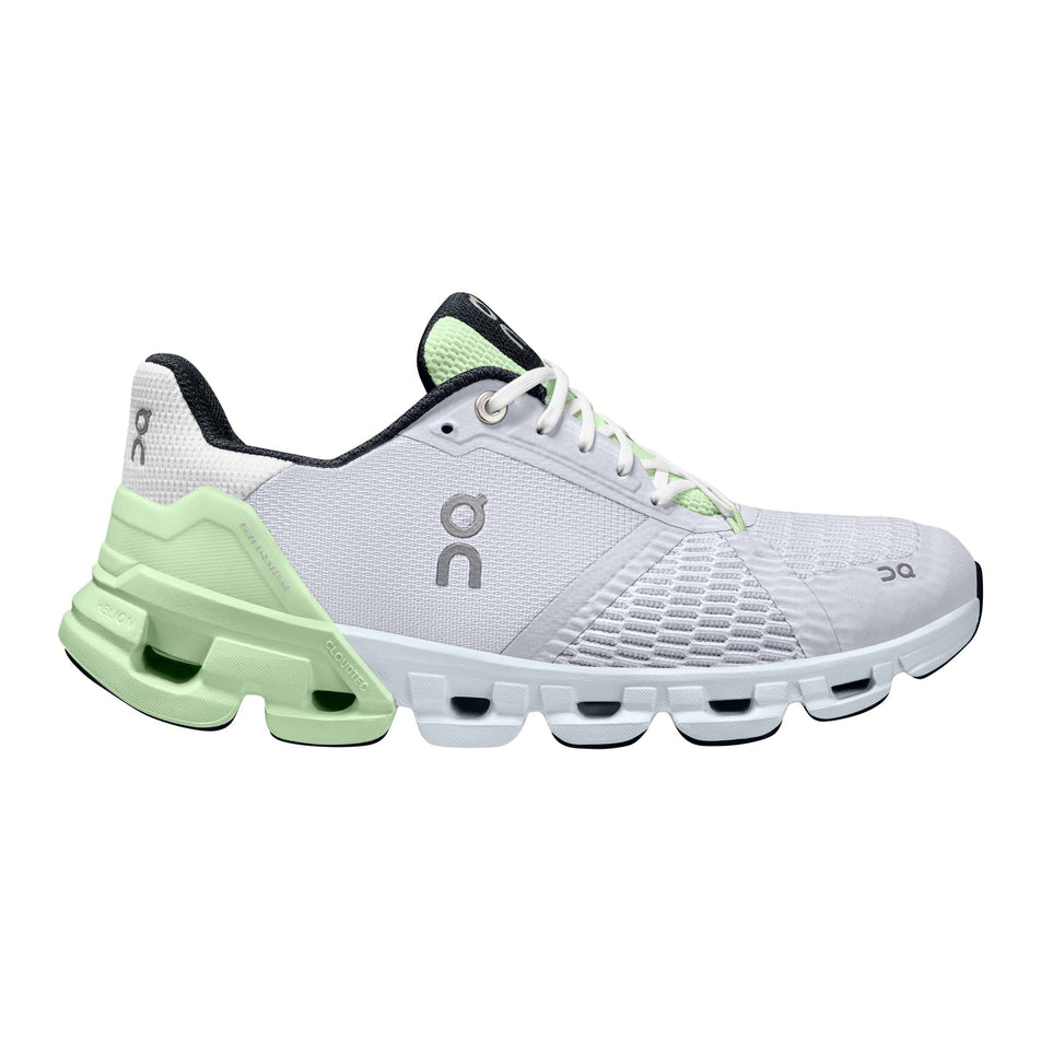 Lateral view of women's on cloudflyer running shoes (7317930737826)