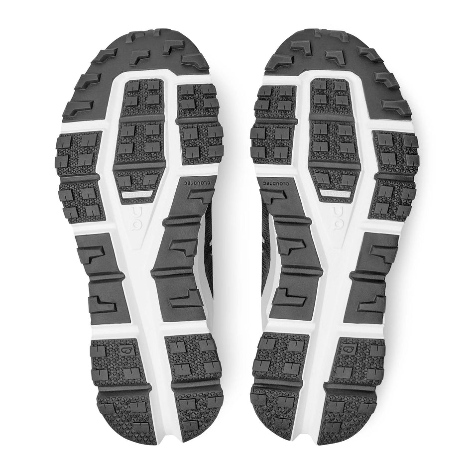 Pair outsole view of On Men's Cloudultra Running Shoes in black (7674915324066)