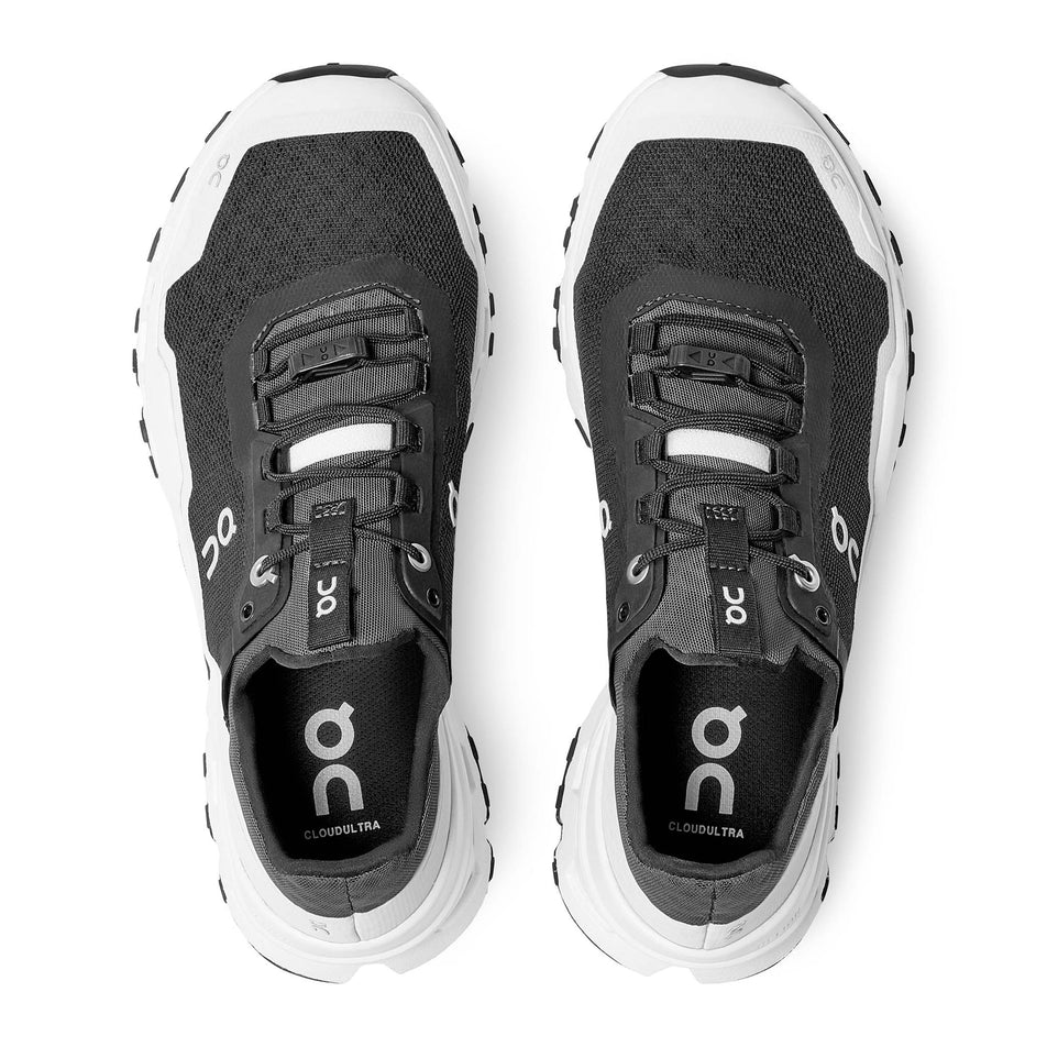 Pair upper view of On Men's Cloudultra Running Shoes in black (7674915324066)