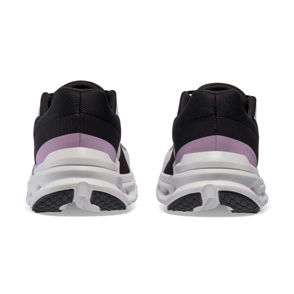 Pair posterior view of On Women's Cloudrunner Running Shoes in black (7525352407202)