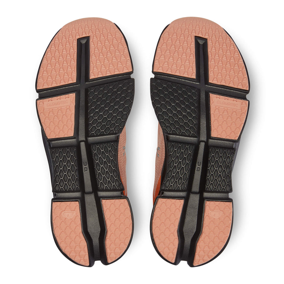 Outsole view of women's on cloudgo running shoes in pink (7525315543202)