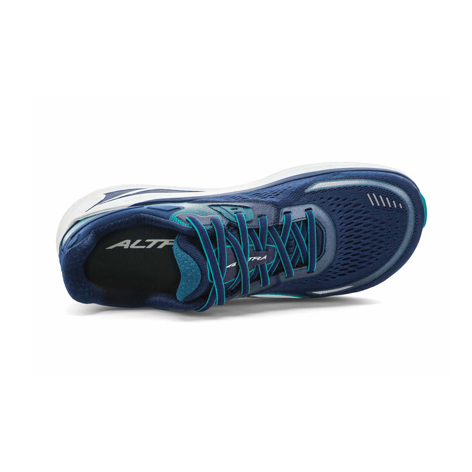 Upper view of women's altra paradigm 6 running shoes in blue (7520529449122)
