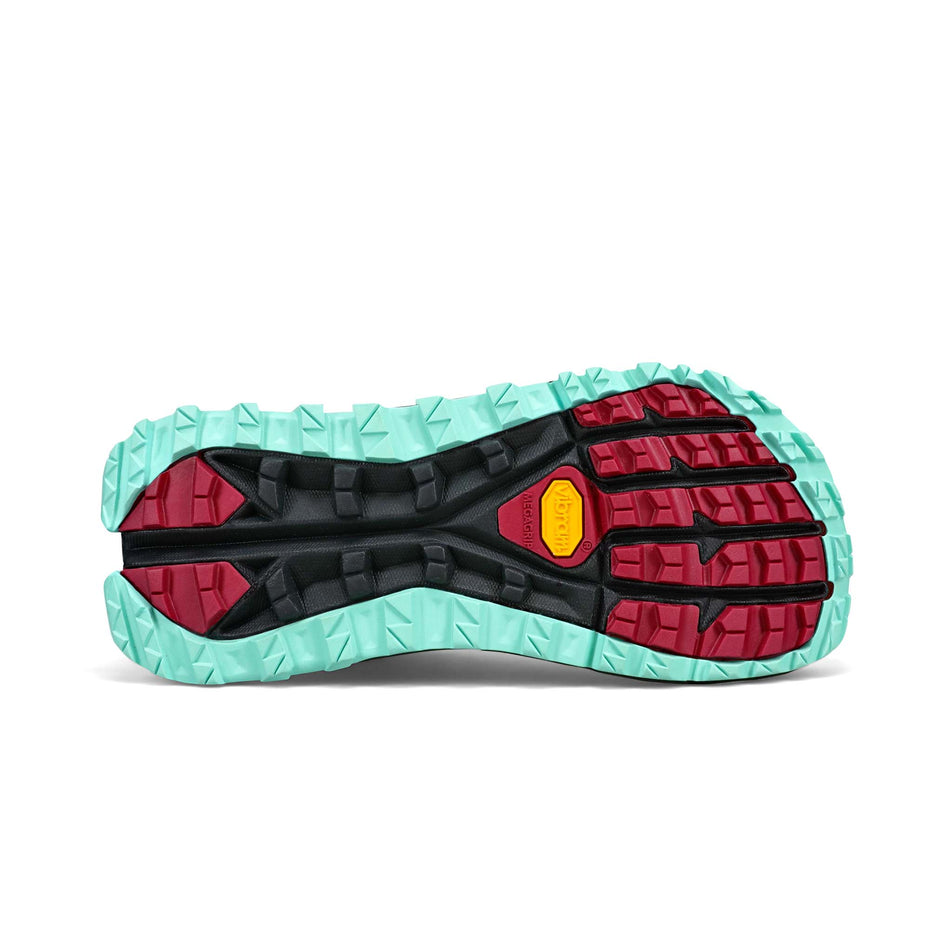 The outsole of the right shoe from a pair of women's Altra Olympus 5 Running Shoes (7744921239714)