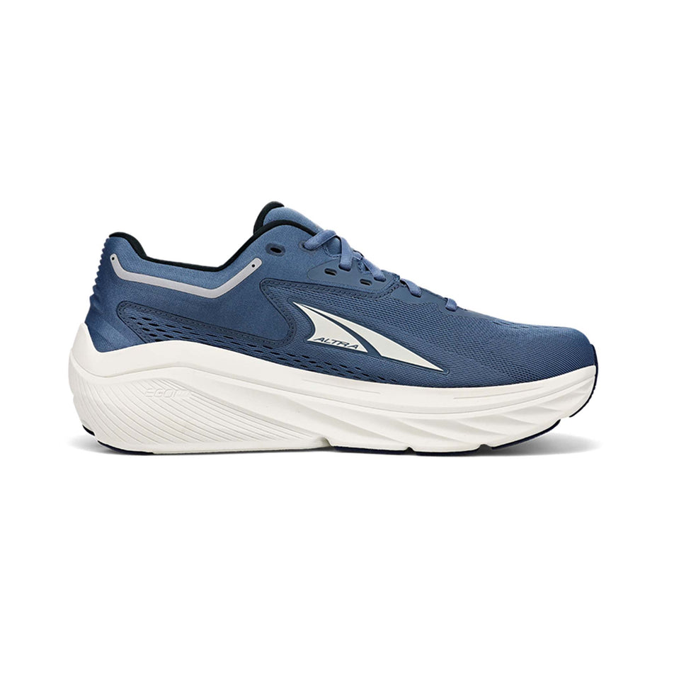 Left shoe medial view of Altra Men's Olympus Running Shoes in blue (7704291639458)