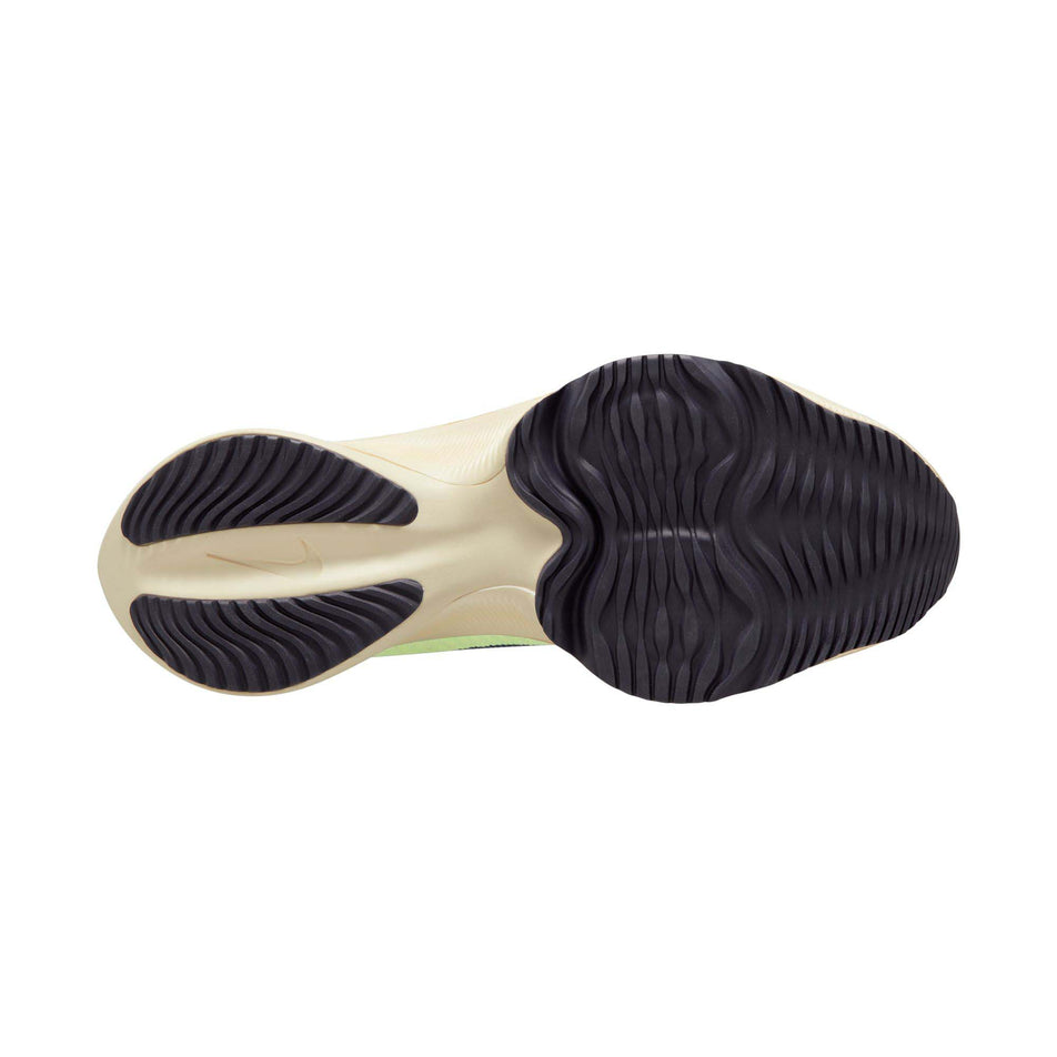 Outsole view of men's nike air zoom tempo next% flyknit running shoes in green (7515151532194)