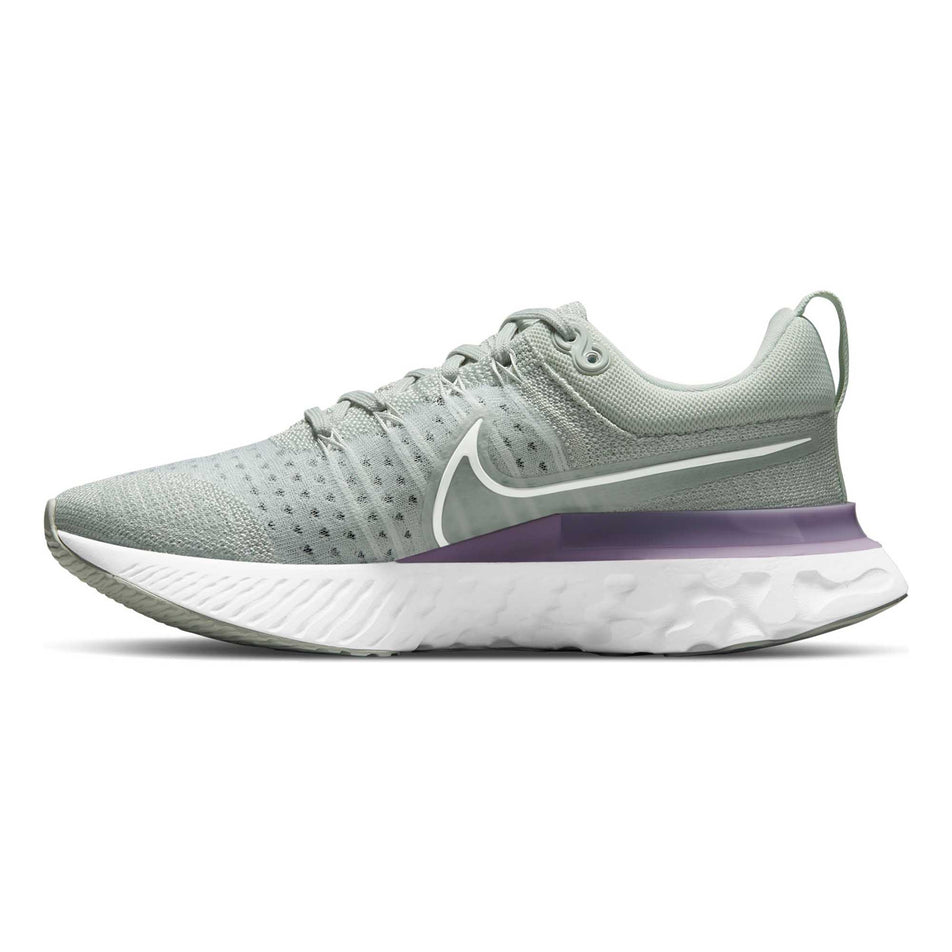 Medial side of the right shoe from a pair of women's Nike React Infinity Run Flyknit 2 (6899757285538)