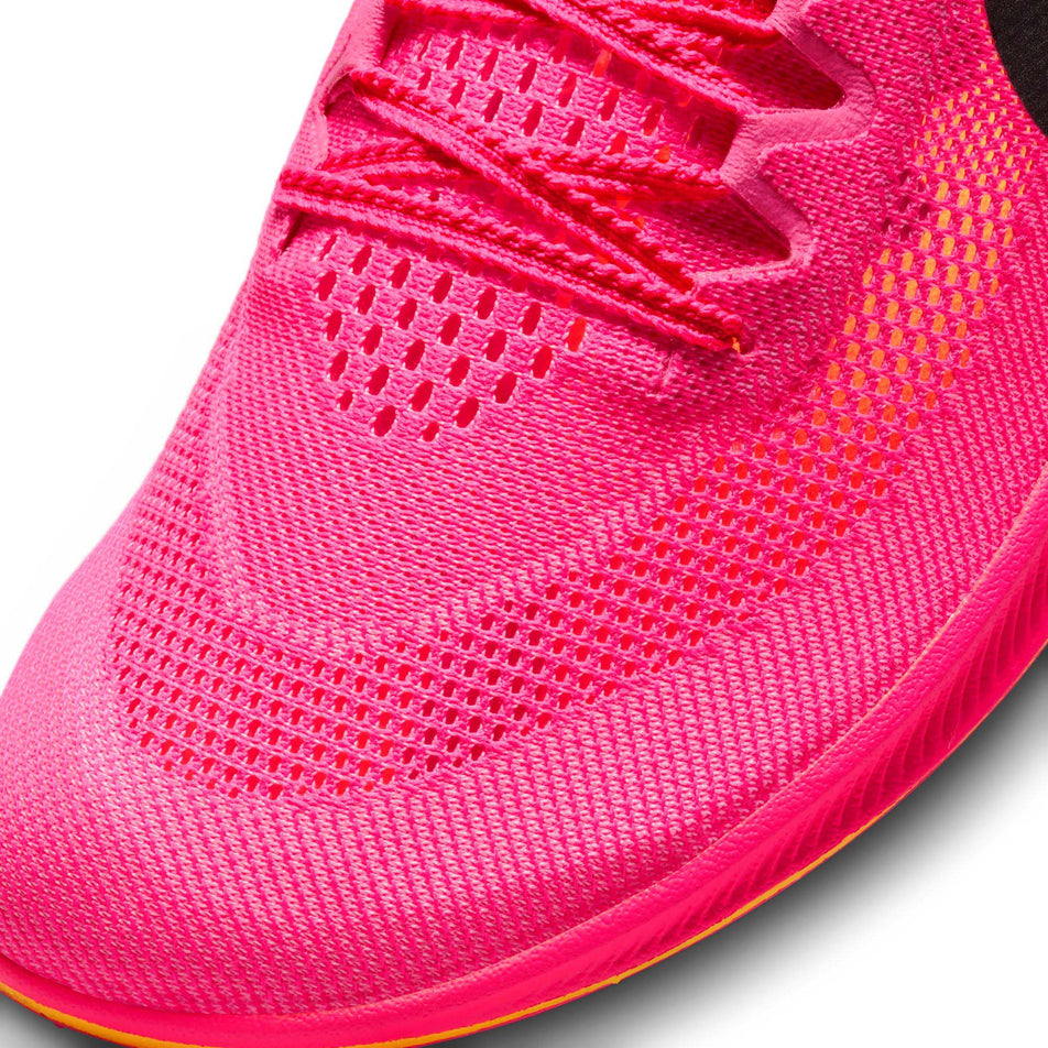 Lateral side of the toe box on the left shoe from a pair of Nike Unisex ZoomX Dragonfly Track & Field Distance Spikes (7875648323746)