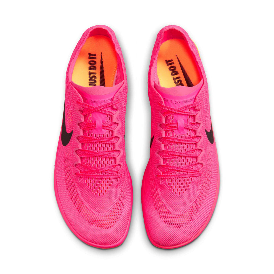 The uppers on a pair of Nike Unisex ZoomX Dragonfly Track & Field Distance Spikes (7875648323746)