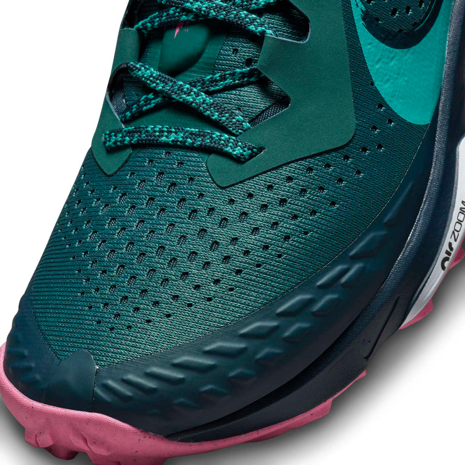 Toe box view of women's nike air zoom terra kiger 7 running shoes (6877928816802)