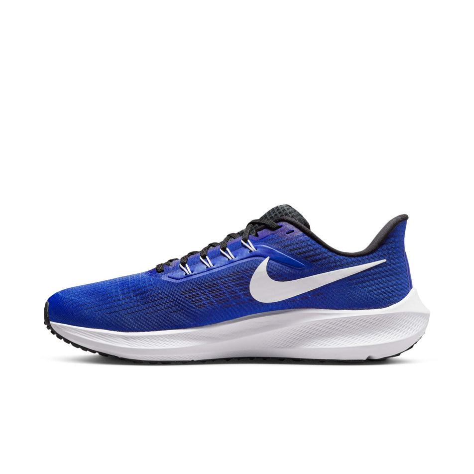 Medial view of men's nike air zoom pegasus 39 running shoes in blue (7511412342946)