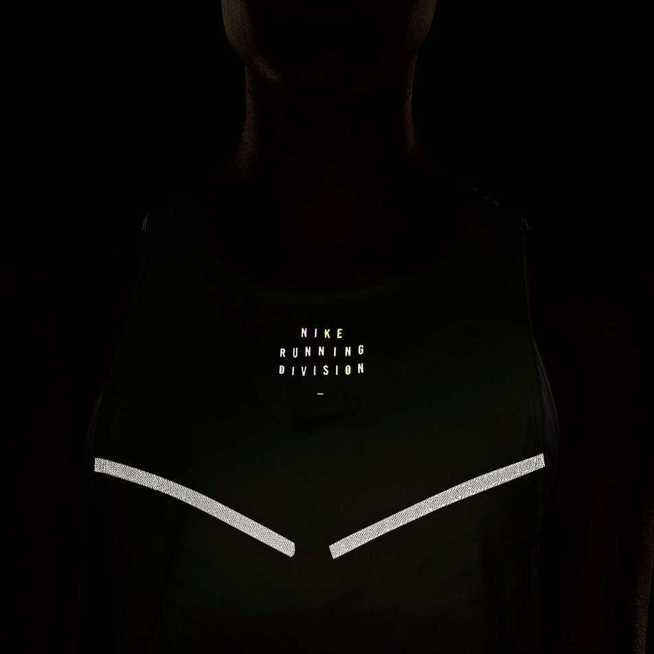 Reflective view of women's nike df adv run division engineered tank (7328926728354)