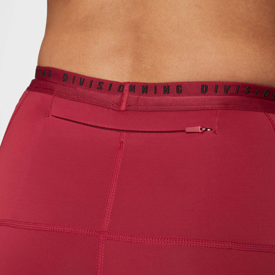 Rear zip pocket view of women's nike df run dvn mr tight (7385210814626)