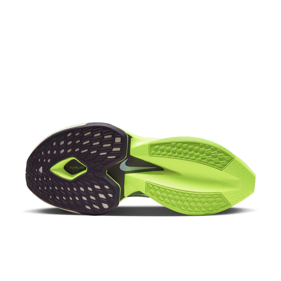 Outsole of the left shoe from a pair of women's Nike Air Zoom Alphafly Next% Flyknit 2 Running Shoes (7516459663522)