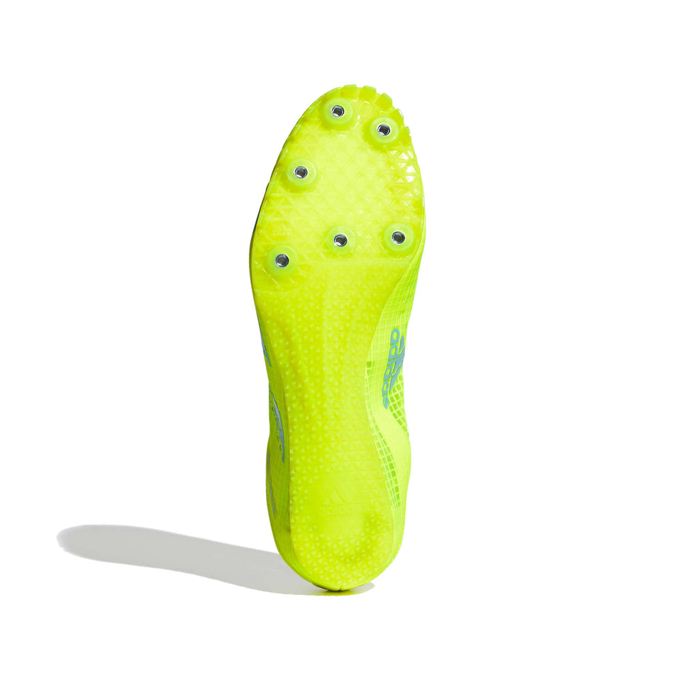 Outsole view of unisex adidas sprintstar sprint track spikes (7477519024290)