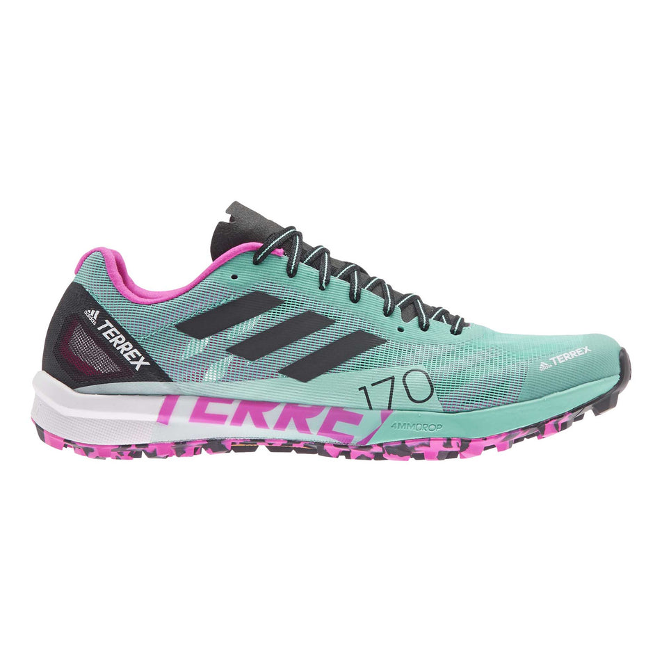 Lateral view of women's adidas terrex speed pro running shoes (6872523145378)