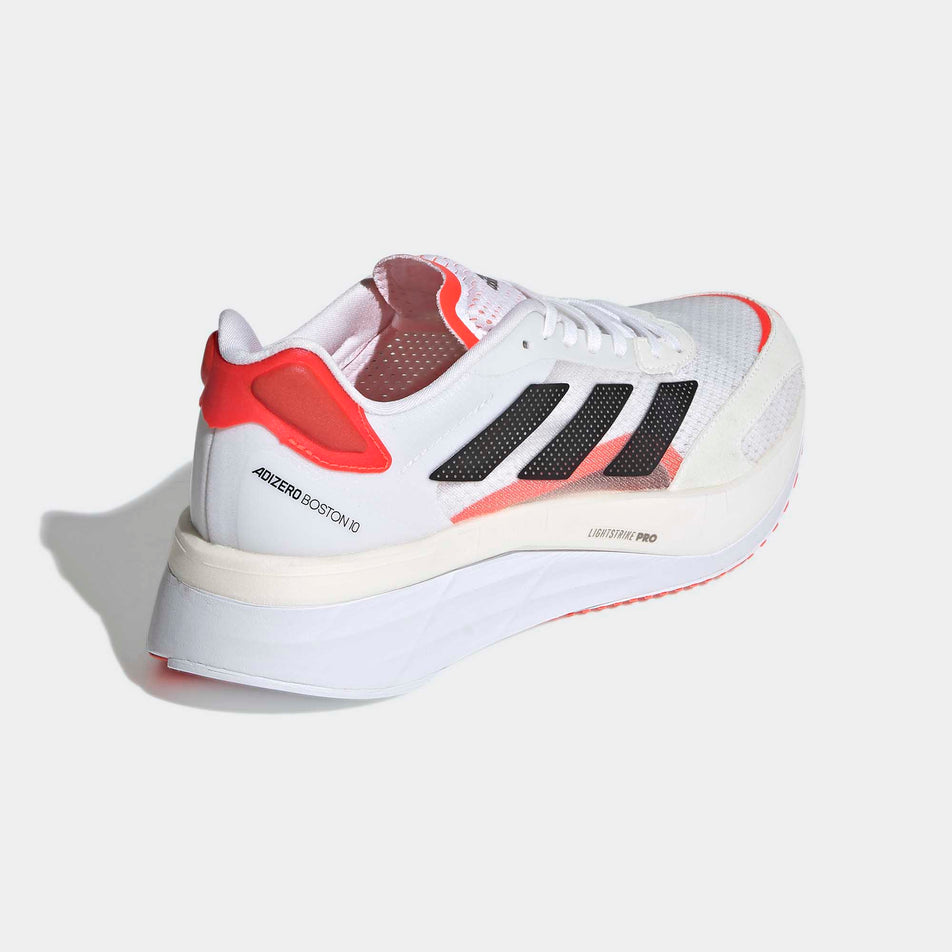 Posterior view of women's adidas adizero boston 10 running shoes (6872494112930)