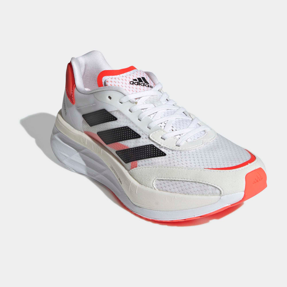 Anterior view of women's adidas adizero boston 10 running shoes (6872494112930)