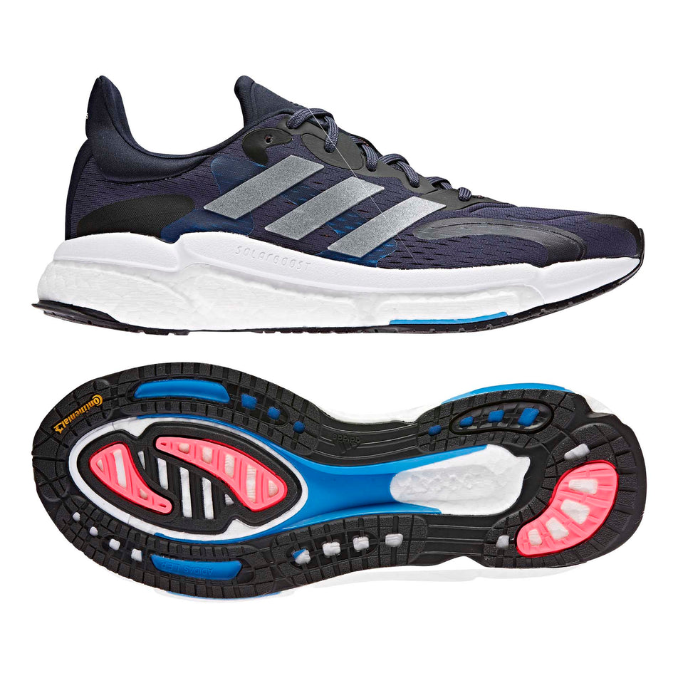 Medial & outsole view of men's adidas solar boost 4 running shoes (7275567939746)