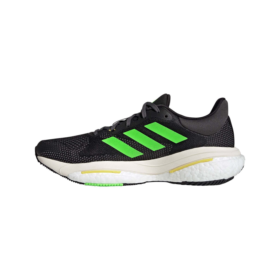 Medial view of men's adidas solar glide 6 running shoes in black (7510262644898)