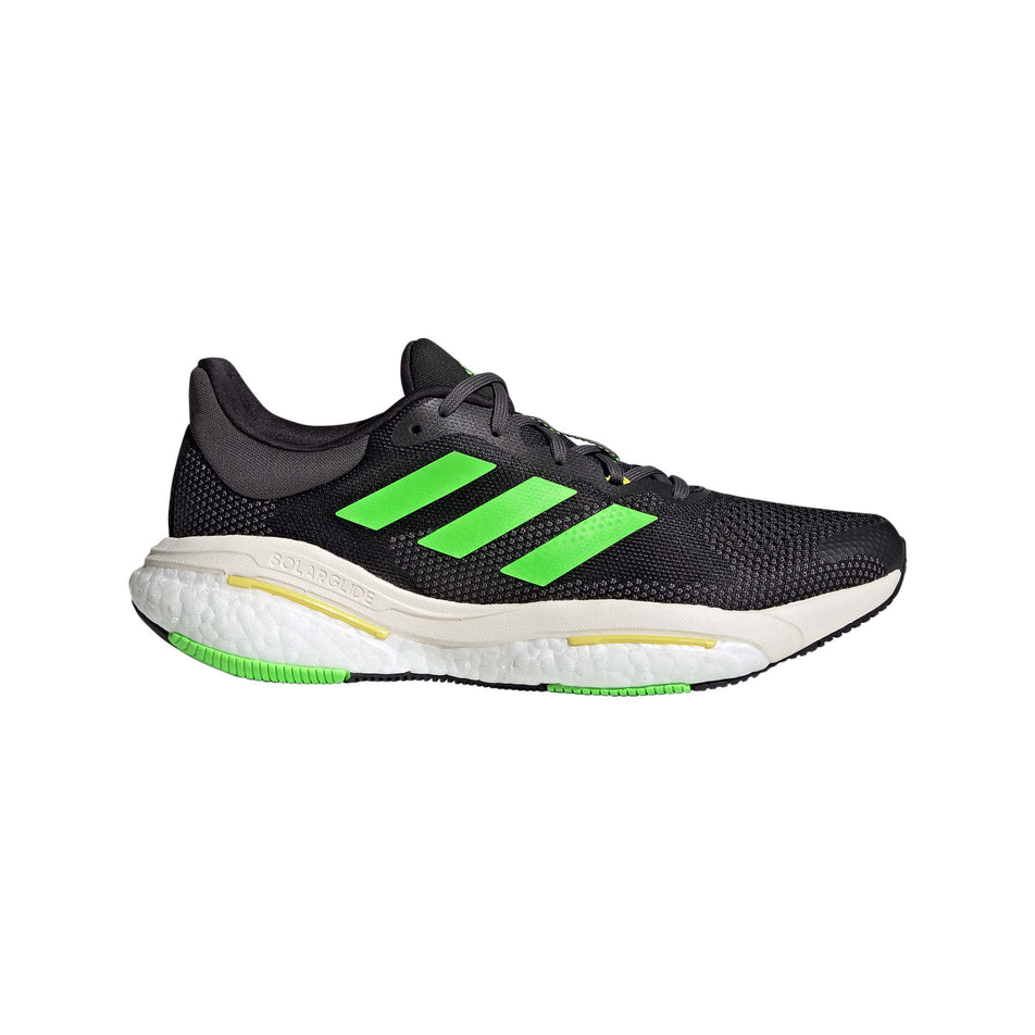 Lateral view of men's adidas solar glide 6 running shoes in black (7510262644898)