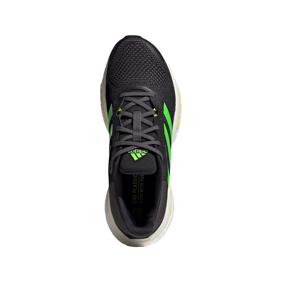 Upper view of men's adidas solar glide 6 running shoes in black (7510262644898)