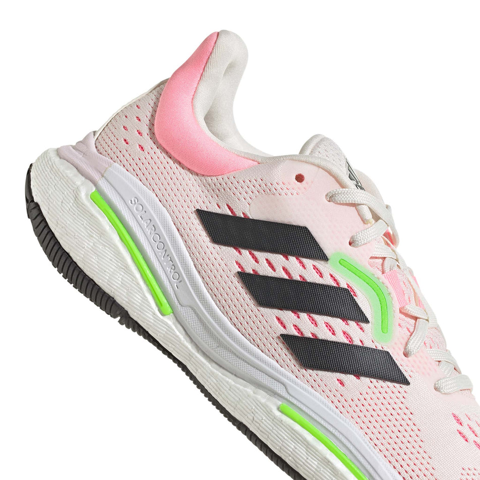 Midsole view of women's adidas solar control running shoes in pink (7510276014242)