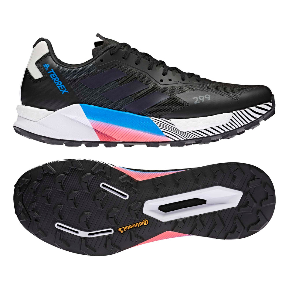 Lateral & outsole view of men's adidas terrex agravic ultra running shoes (7280363569314)