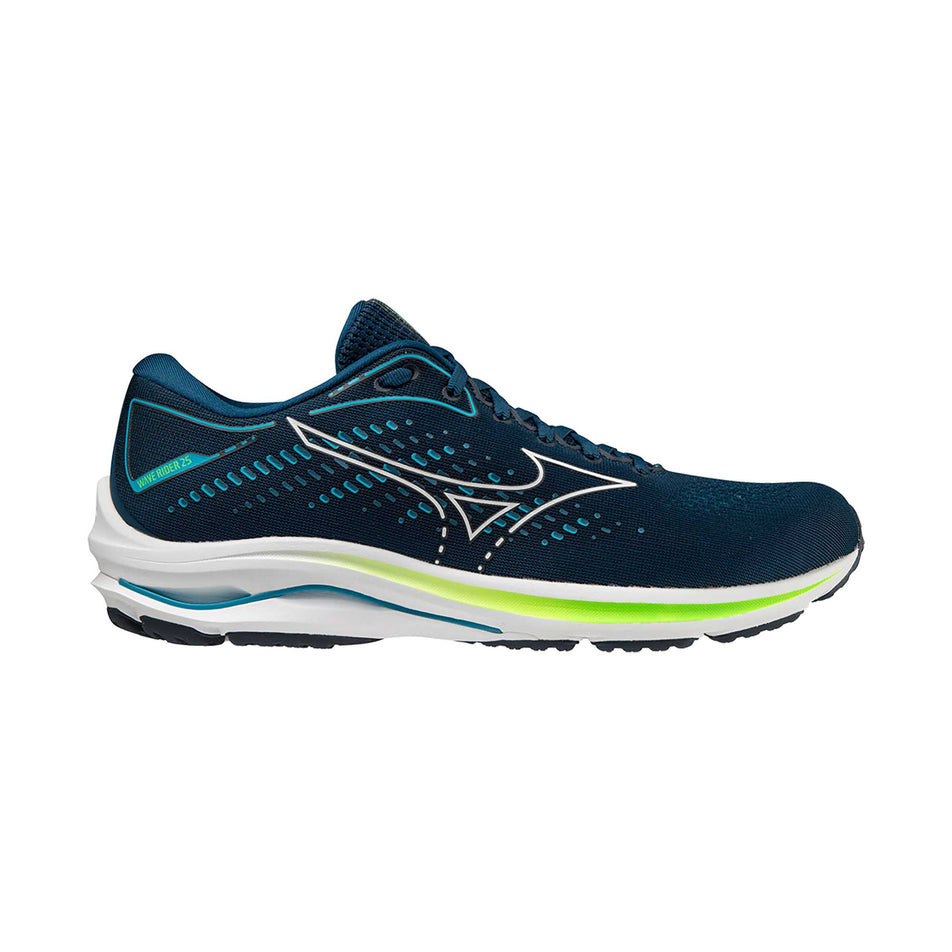 Lateral view of mizuno wave rider 25 running shoes (7232248119458)