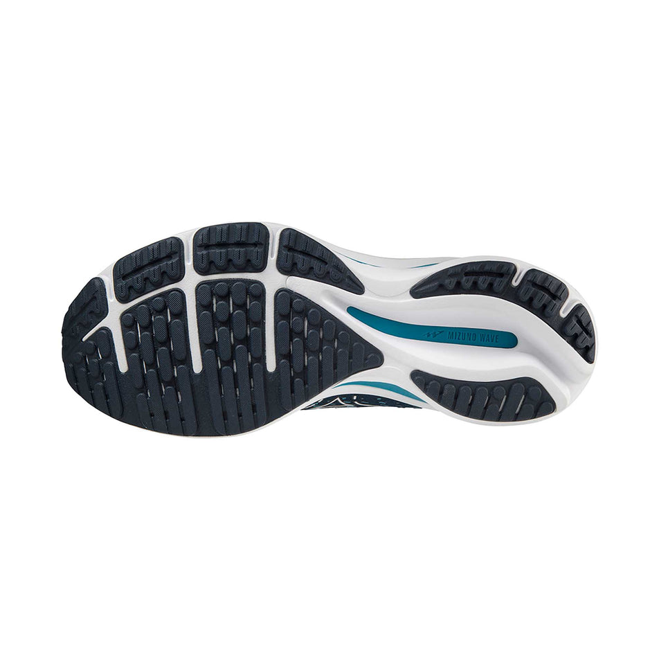 Outsole view of mizuno wave rider 25 running shoes (7232248119458)