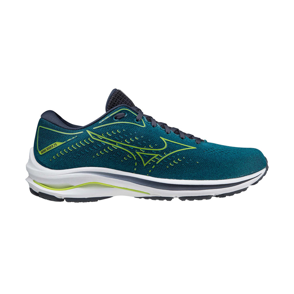 Lateral view of men's mizuno wave rider 25 running shoes (7325754327202)