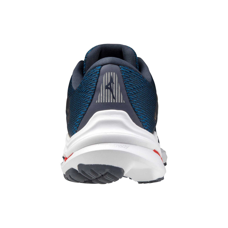 The heel counter and crash pad on the left shoe from a pair of men's Mizuno Wave Inspire 17 (6897309941922)