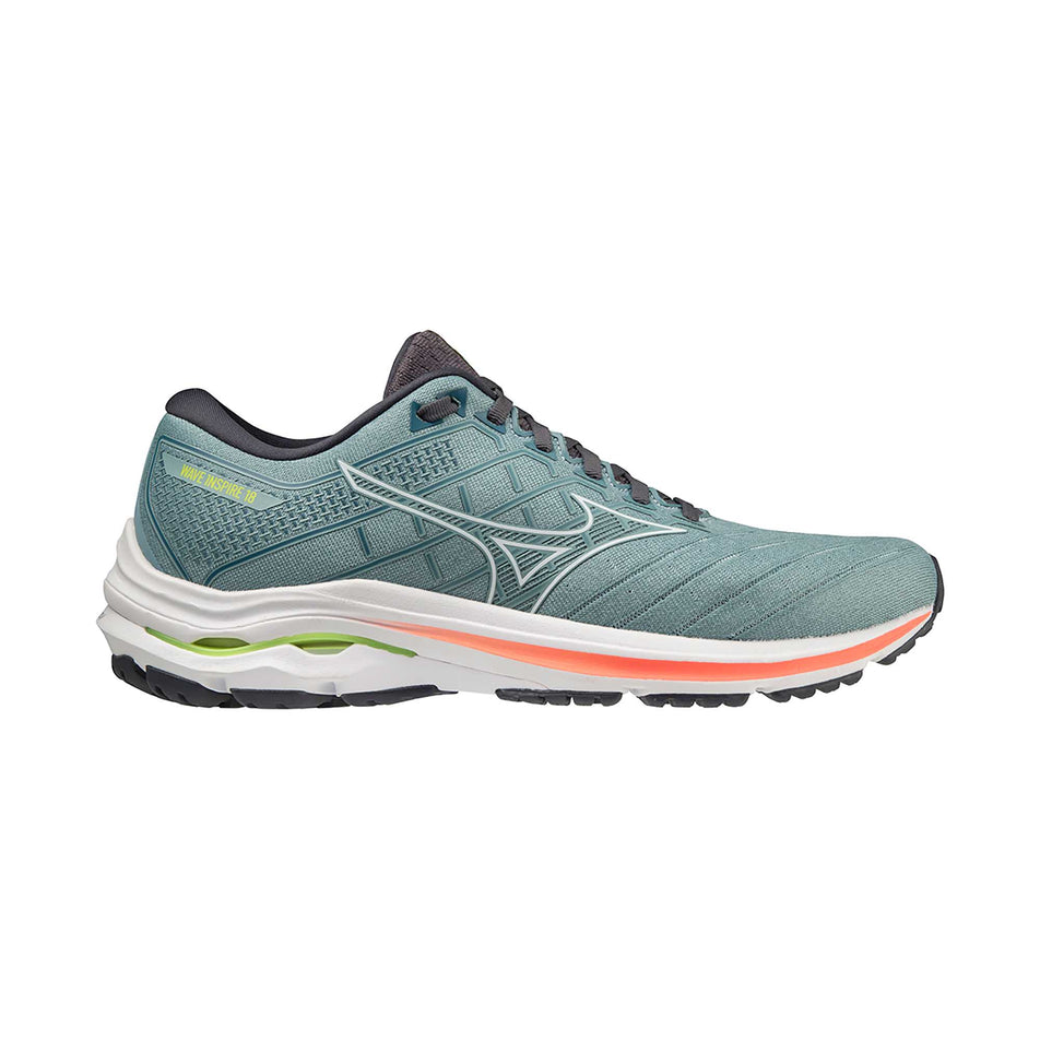 Lateral view of men's mizuno wave inspire 18 running shoes (7232255754402)