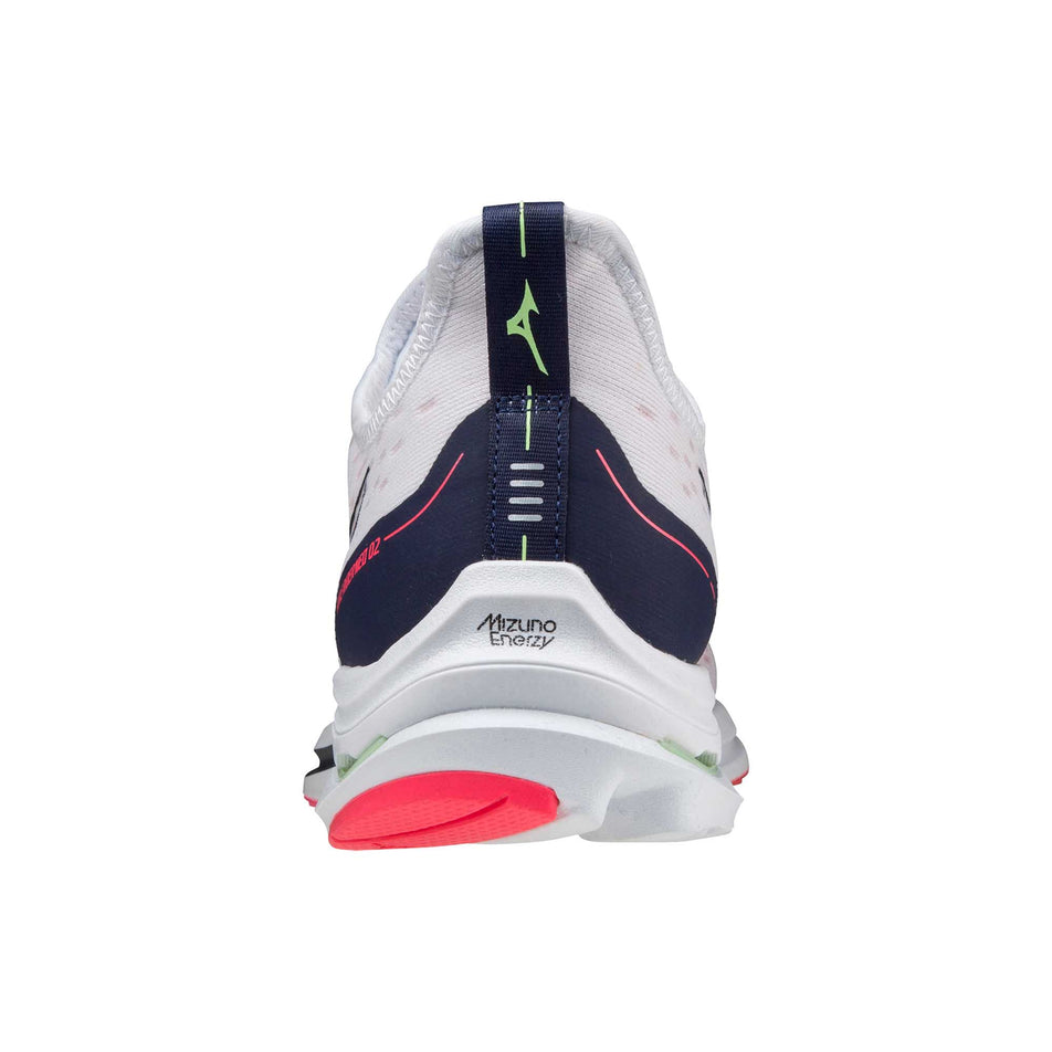Posterior view of women's mizuno wave rider neo 2 running shoes (6883026075810)