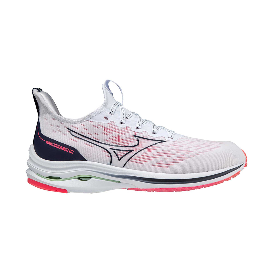 Lateral view of women's mizuno wave rider neo 2 running shoes (6883026075810)