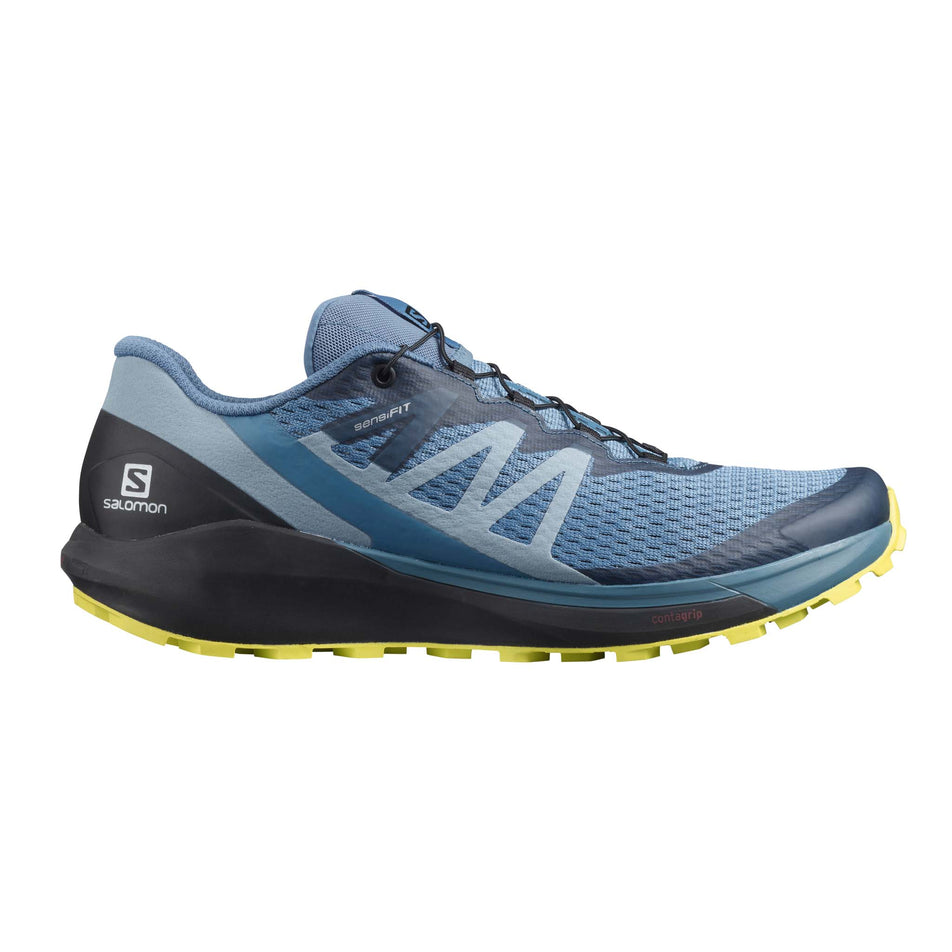 Lateral view of men's salomon sense ride 4 running shoes (7536128983202)