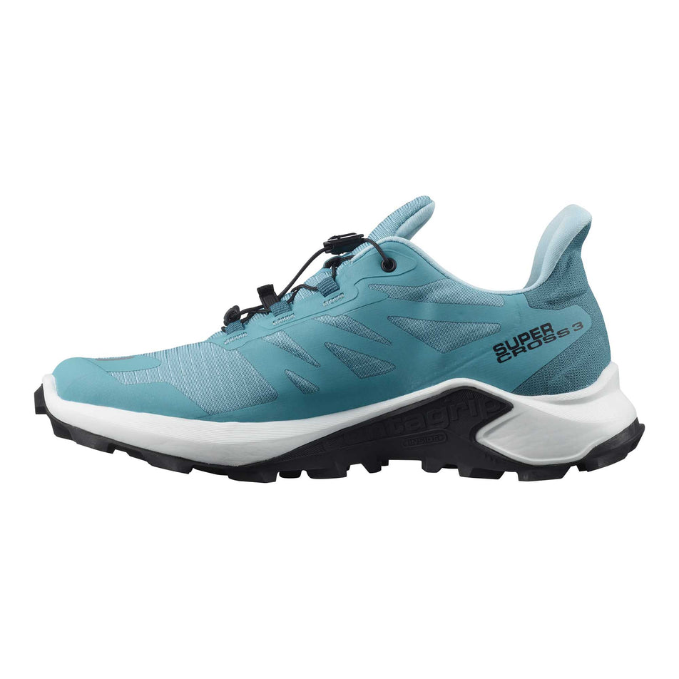 Medial view of Salomon women's Supercross 3 running shoe (6888701198498)
