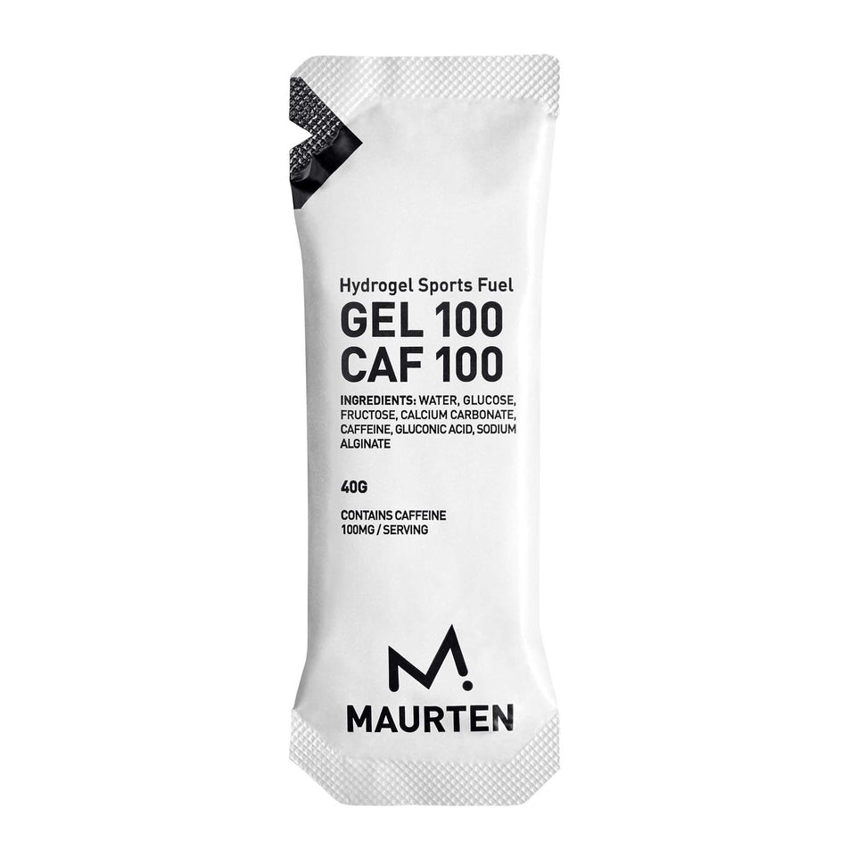 Front sachet view of maurten gel 100 caf 100 box - 12 servings (7077192204450)