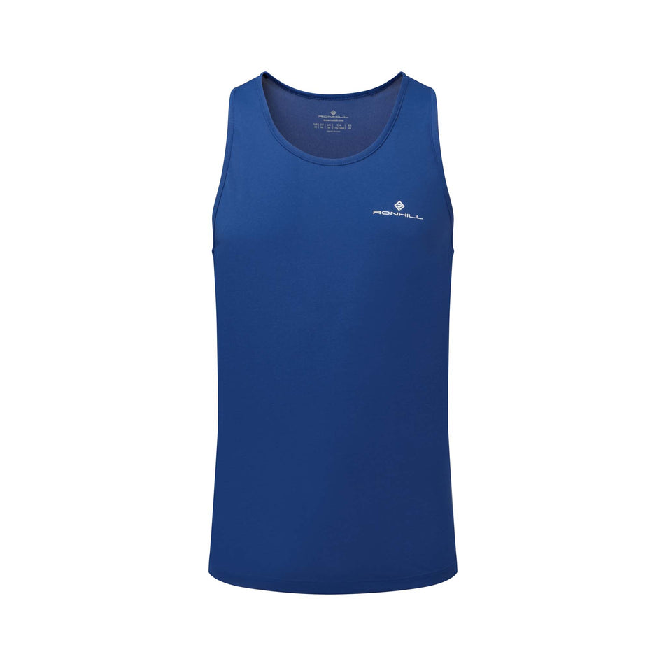 Front view of Ronhill Men's Core Running Vest in blue (7574274113698)