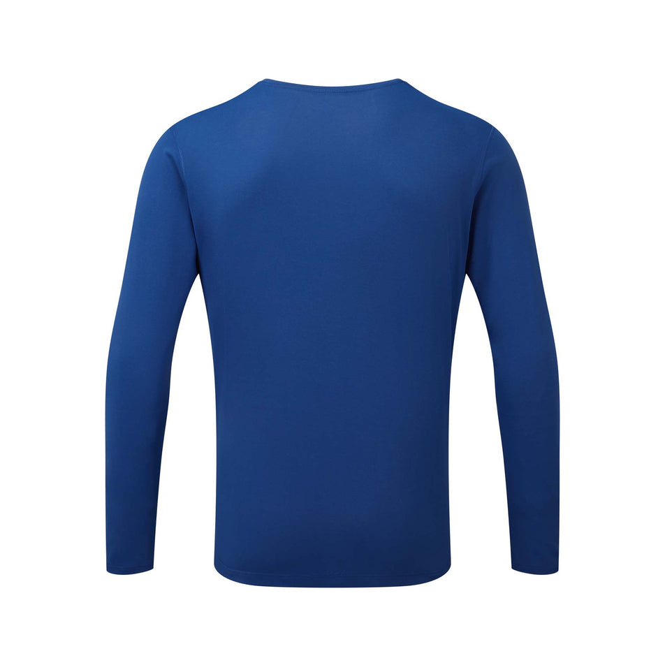 Back view of Ronhill Men's Core L/S Running Tee in blue (7574440378530)