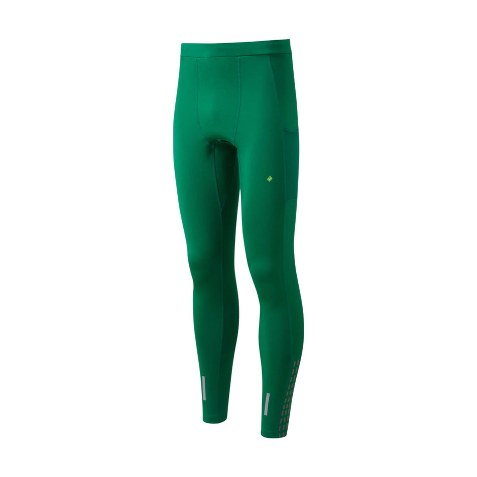 Front view of Ronhill Men's Tech Afterhours Running Tight in green (7592361099426)