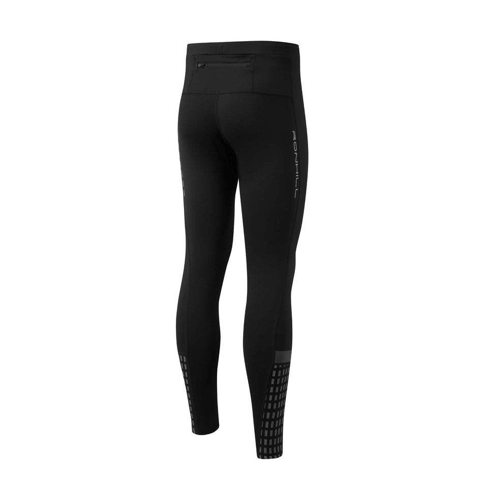 Rear view of Ronhill Men's Tech Afterhours Running Tight in black (7574229647522)