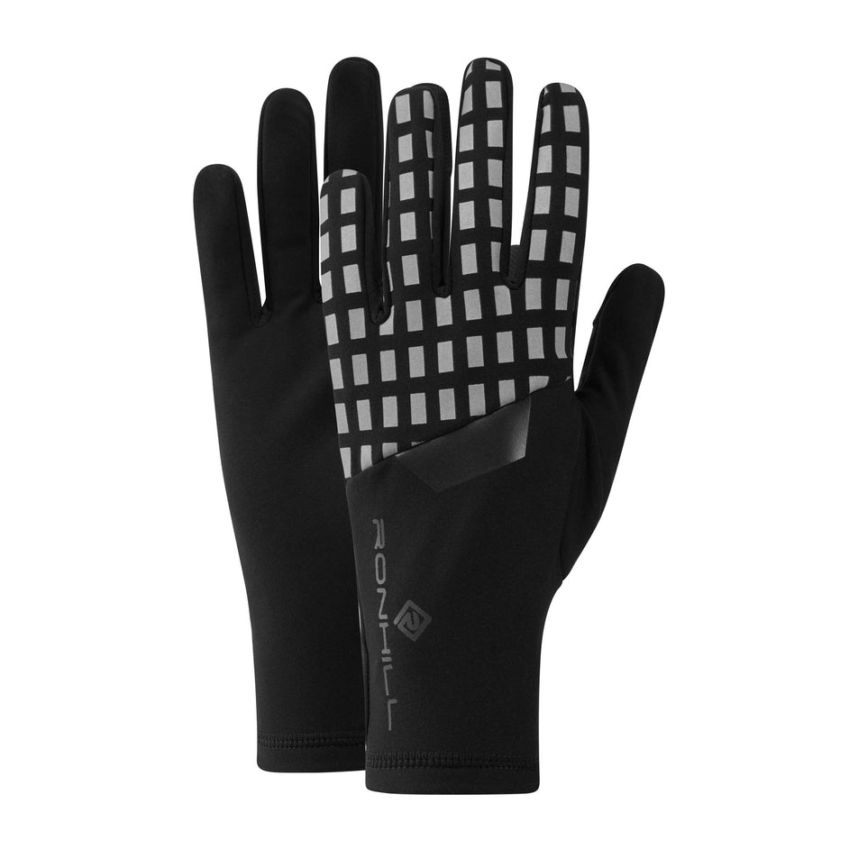 Pair view of Ronhill Unisex Afterhours Running Glove in black (7602244059298)