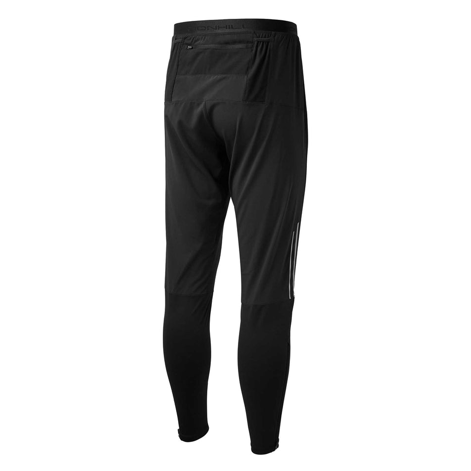 Rear view of Ronhill Men's Tech Flex Pant in black (6905440108706)