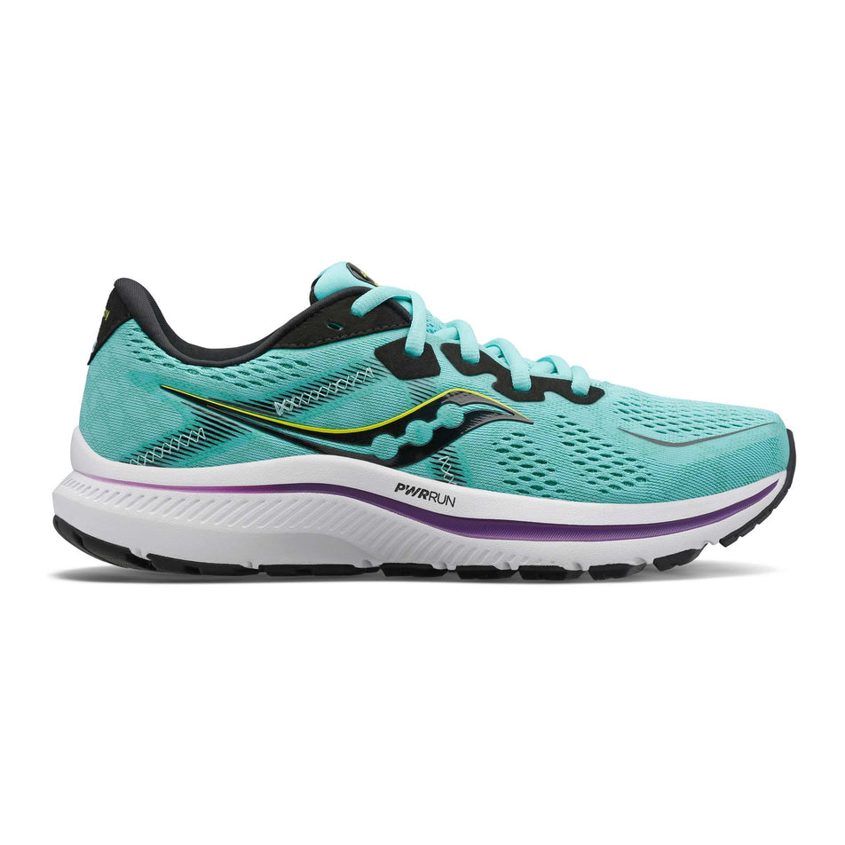 Lateral view of women's saucony omni 20 running shoes (7239080640674)